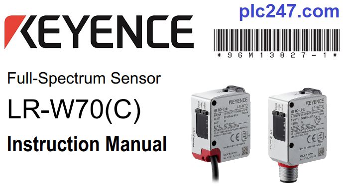 Keyence LR-W500 / LR-W70 Manual PDF - plc247.com
