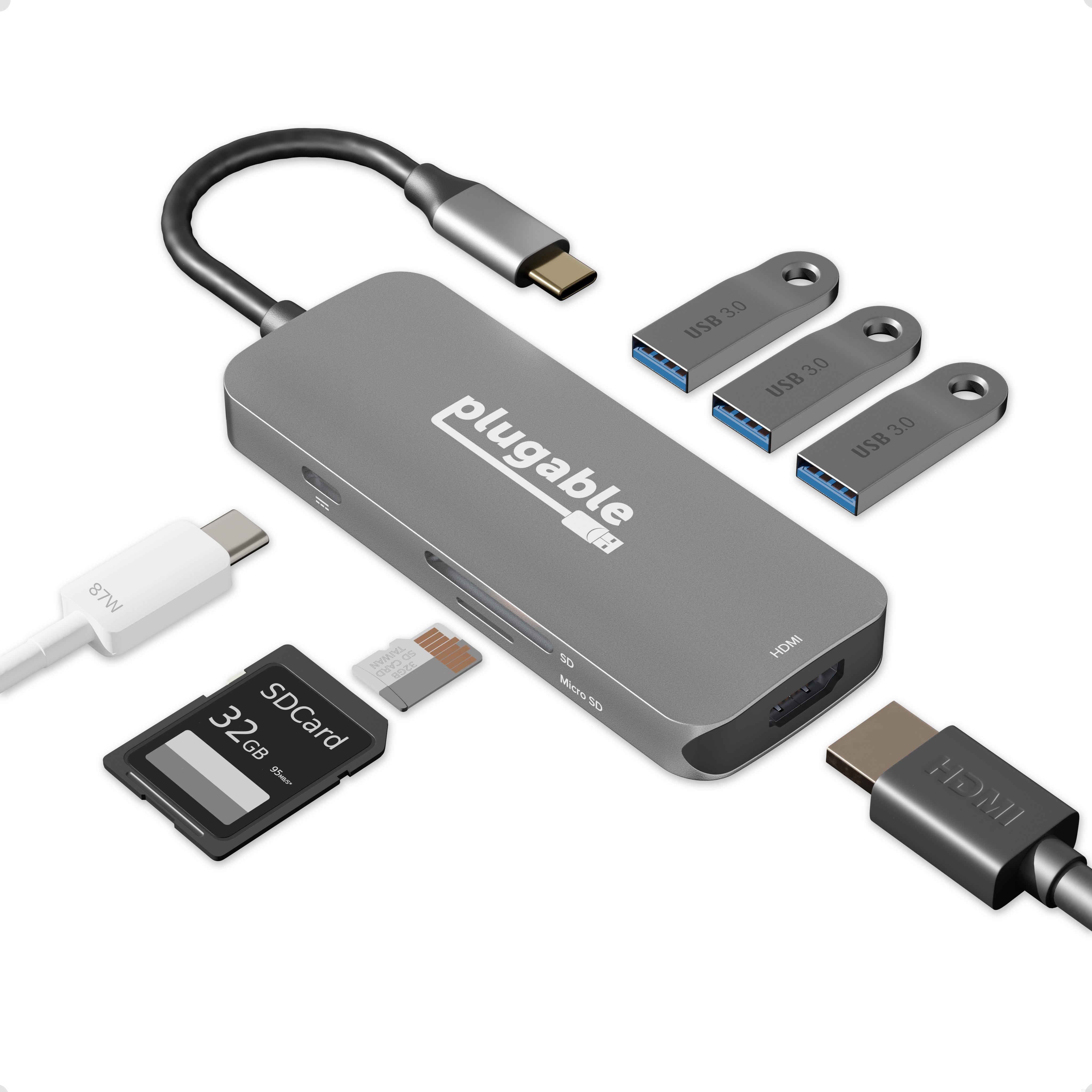 Plugable USB-C 7-in-1 Hub ~ Plugable Technologies