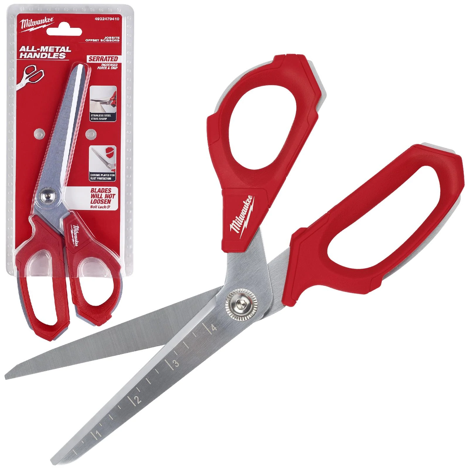 Milwaukee Jobsite Offset Scissors 115mm Blade 4932479410 | PS