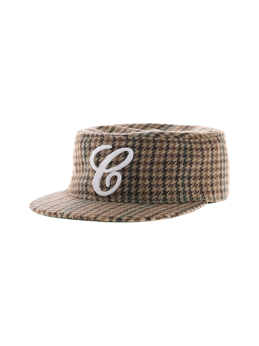 6CRAYON | Flat Brim Embroidered Baseball Cap-Brown