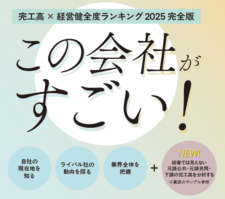 データ販売】完工高✕経営健全度ランキング2025