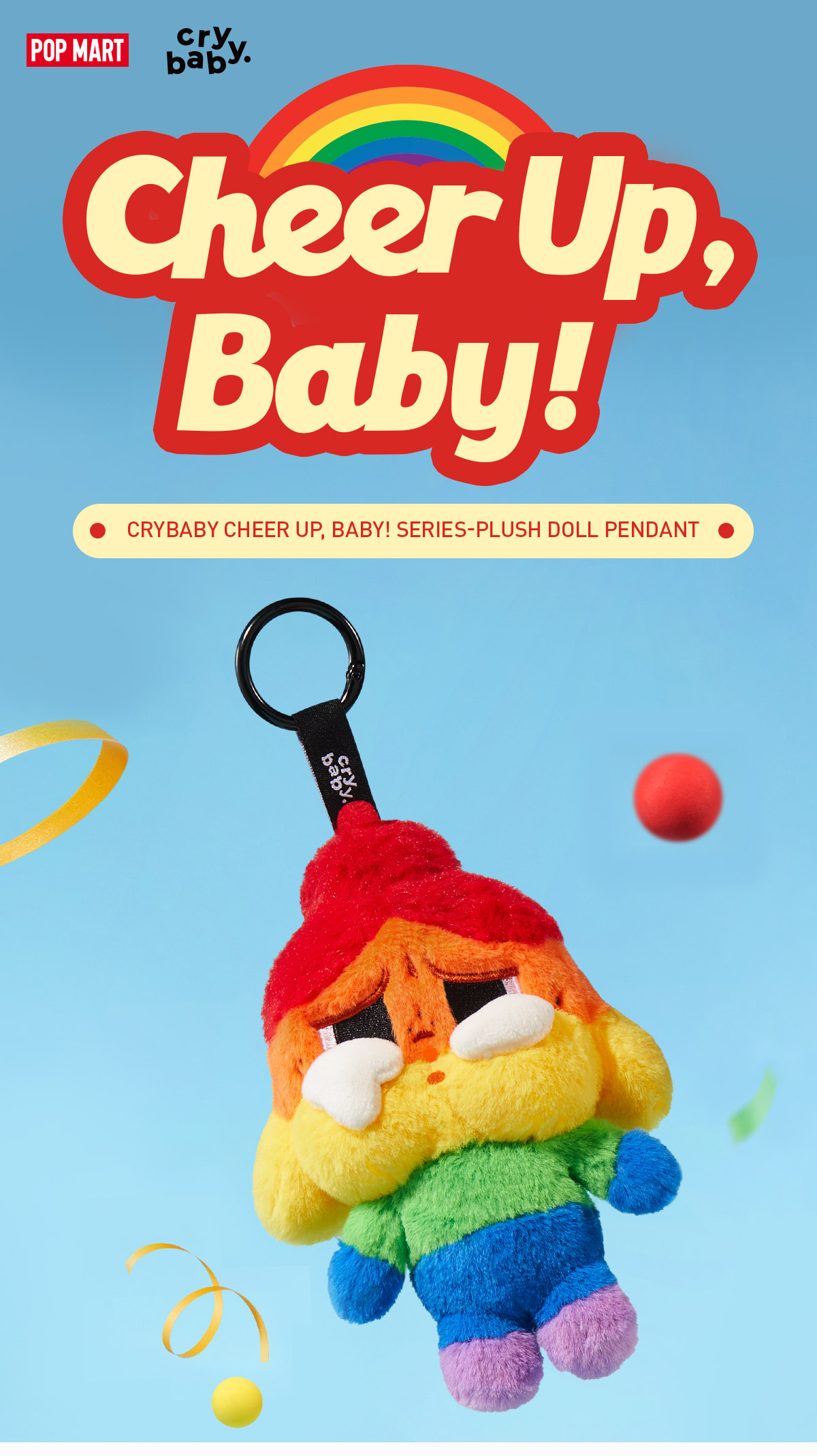 CRYBABY CHEER UP, BABY! SERIES-Plush Doll Pendant - POP MART