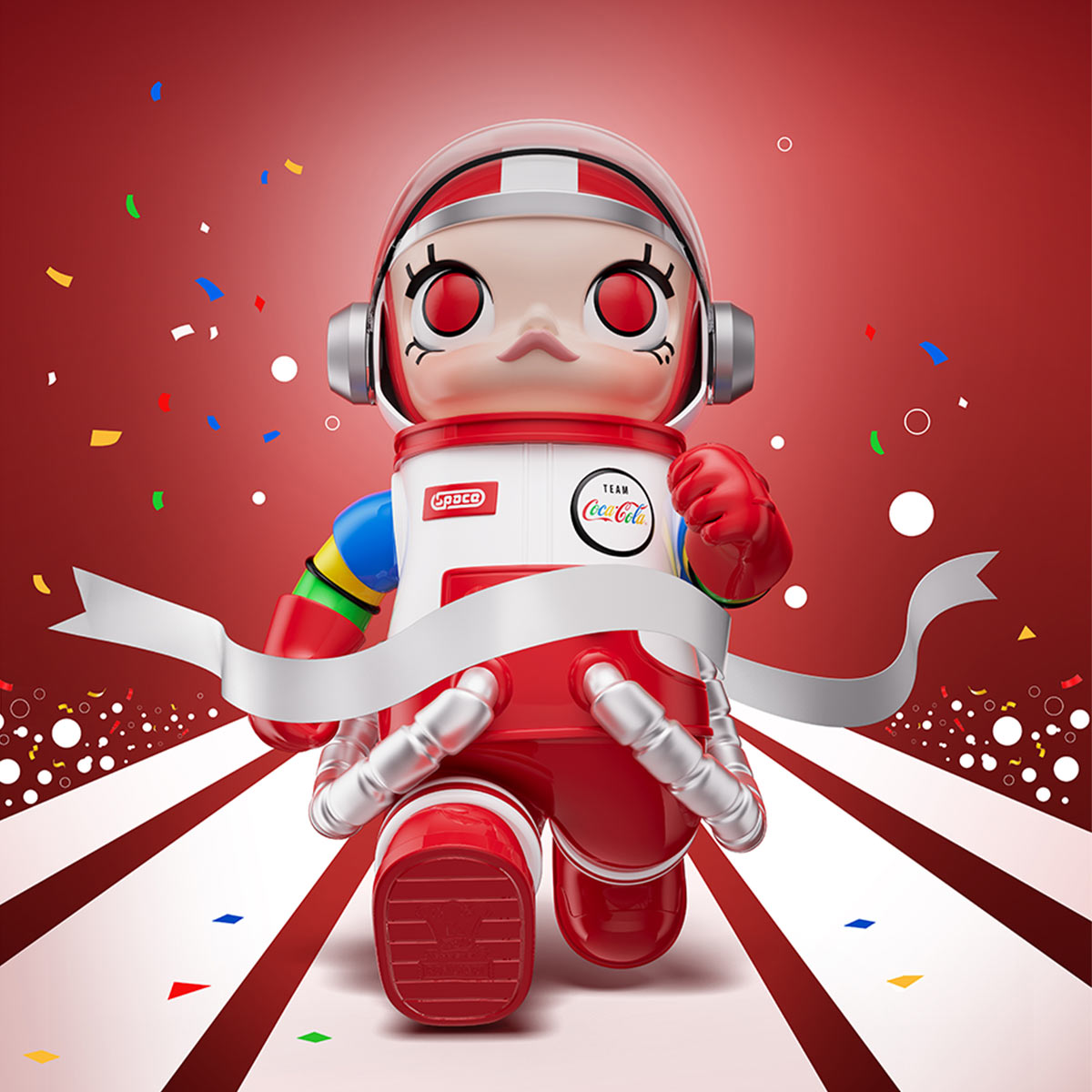 MEGA SPACE MOLLY 400% TEAM COCA-COLA | All MEGA - POP MART (United