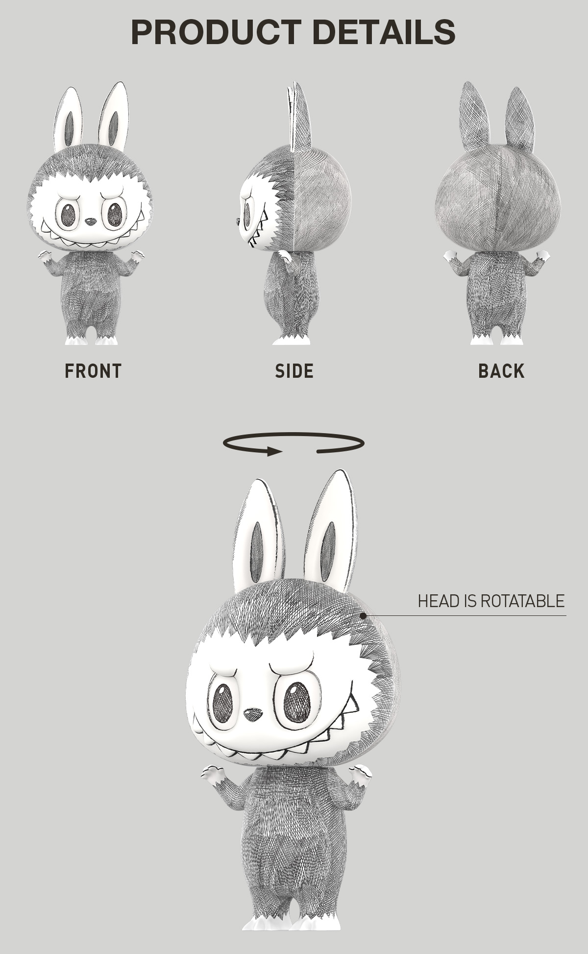 MEGA LABUBU 400% Sketch - POP MART (United States)