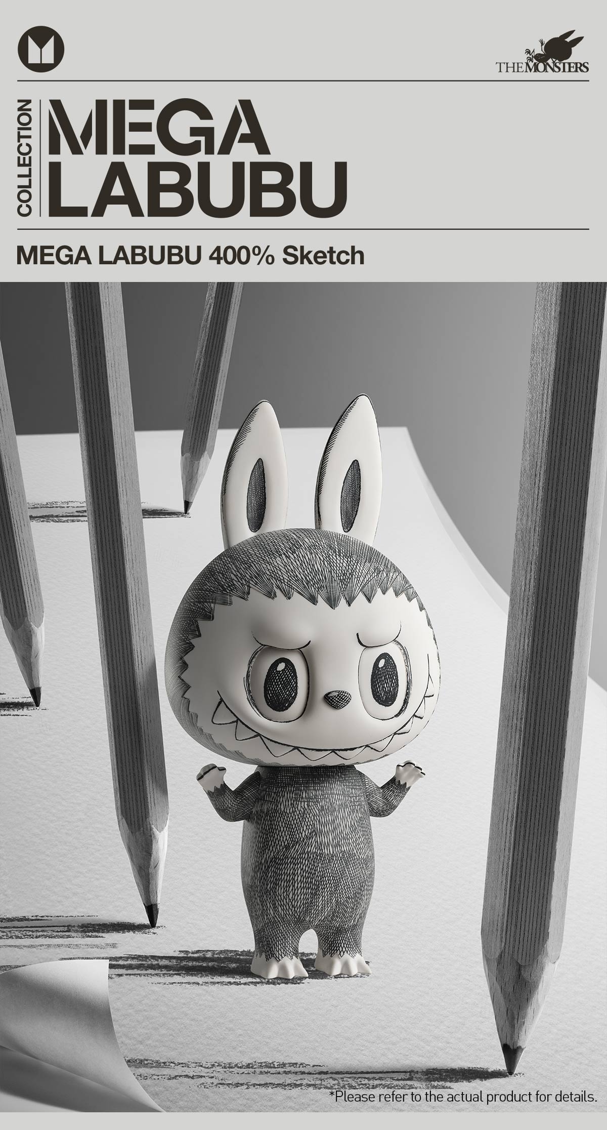 MEGA LABUBU 400% Sketch - POP MART (United States)