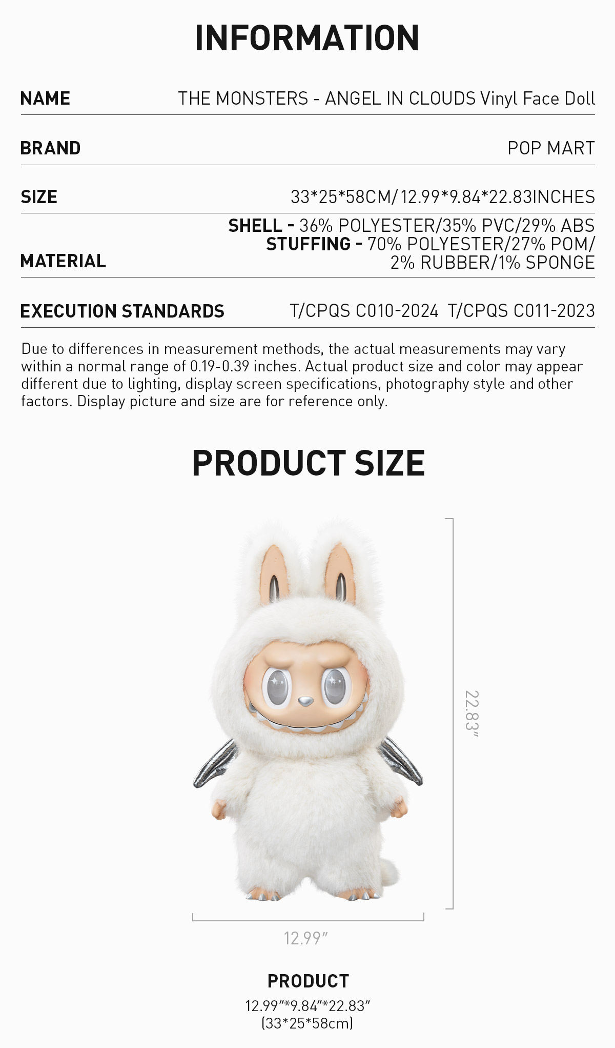 THE MONSTERS - ANGEL IN CLOUDS Vinyl Face Doll - POP MART (United