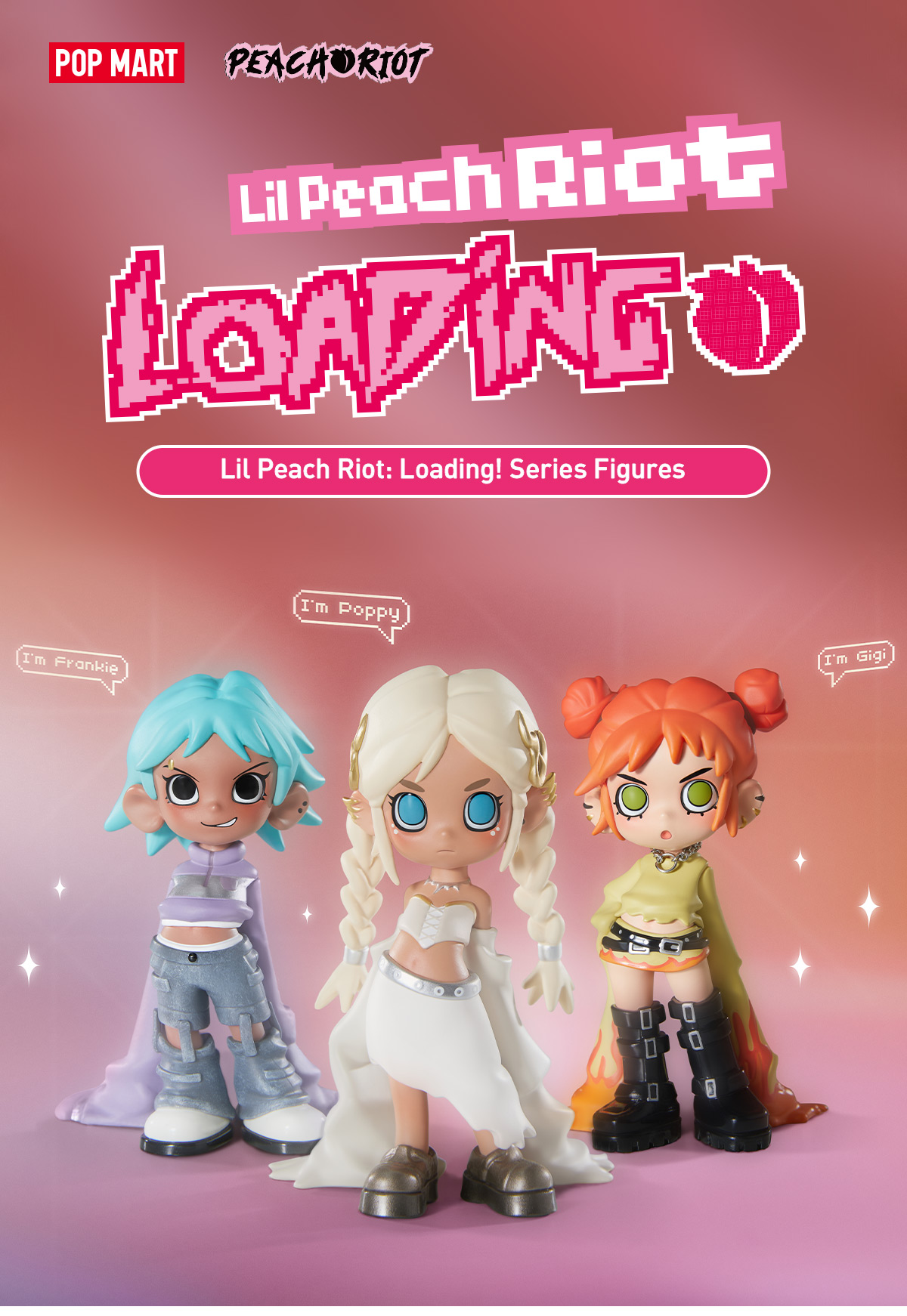 POP NOW:Lil Peach Riot：Loading! Series Figures - POP MART (Canada)
