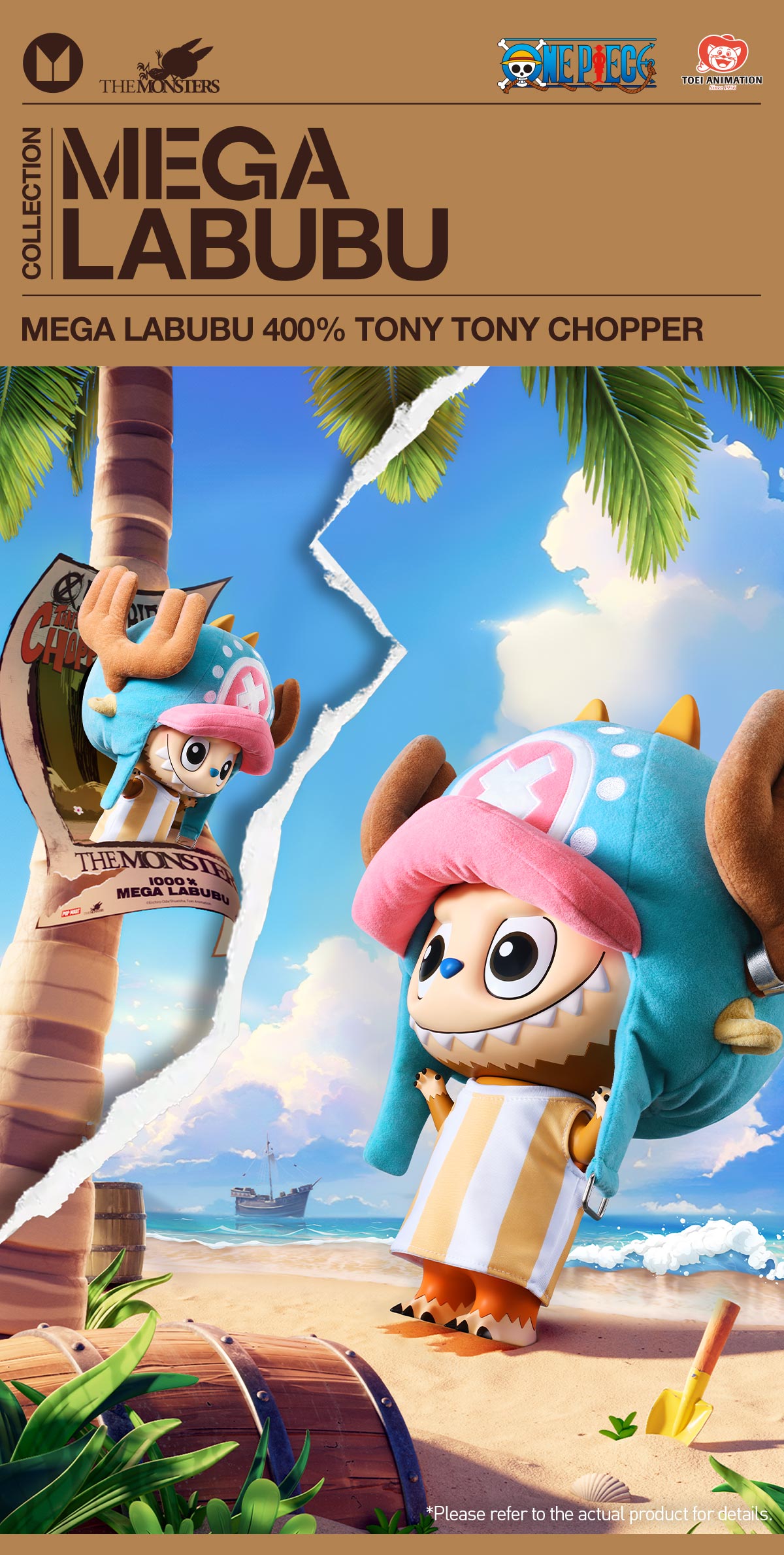 MEGA LABUBU 400% TONY TONY CHOPPER - POP MART (United States)