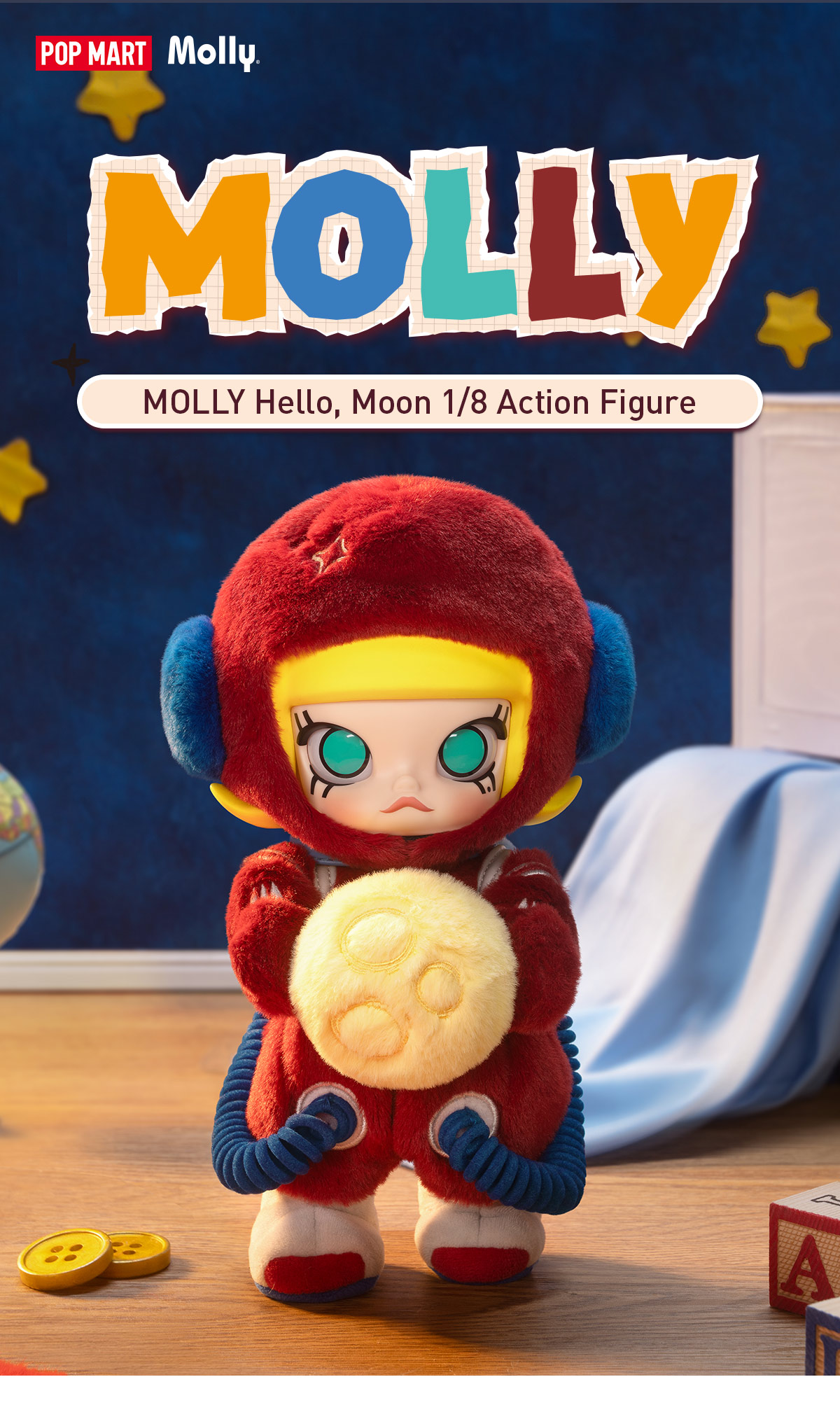 12/25まで限定MEGA SPACE MOLLY1000%Hello,Moon ポップマート メガ