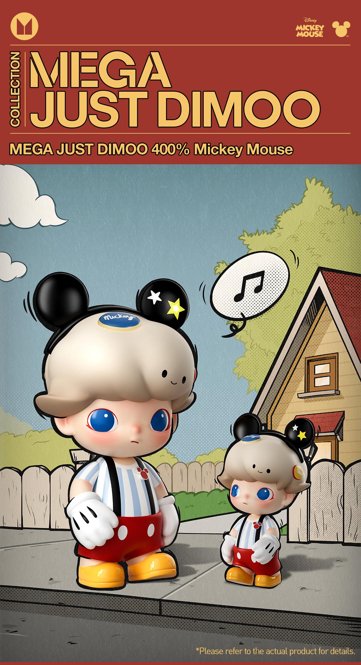 MEGA JUST DIMOO 400% Mickey Mouse - POP MART (United States)