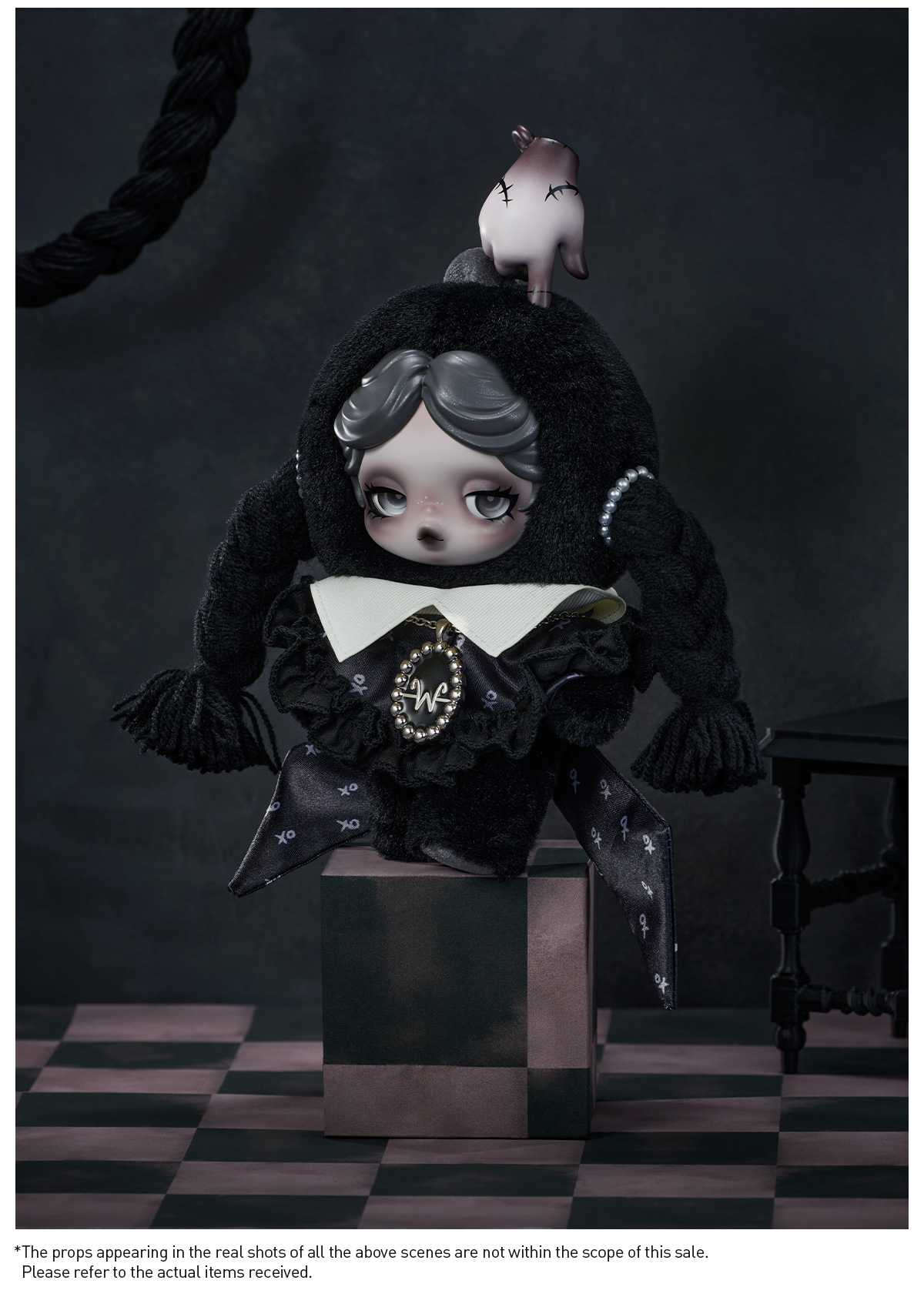 SKULLPANDA × Wednesday Plush（Classic Dress Version） - POP MART