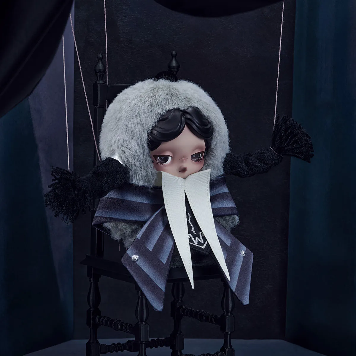 SKULLPANDA × Wednesday Plush（Nevermore Academy Uniform Version