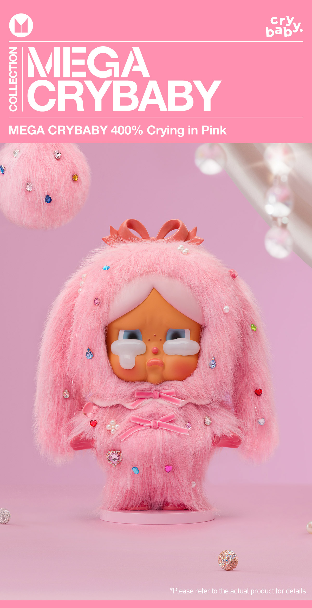 MEGA CRYBABY 400% Crying in Pink - POP MART (United States)