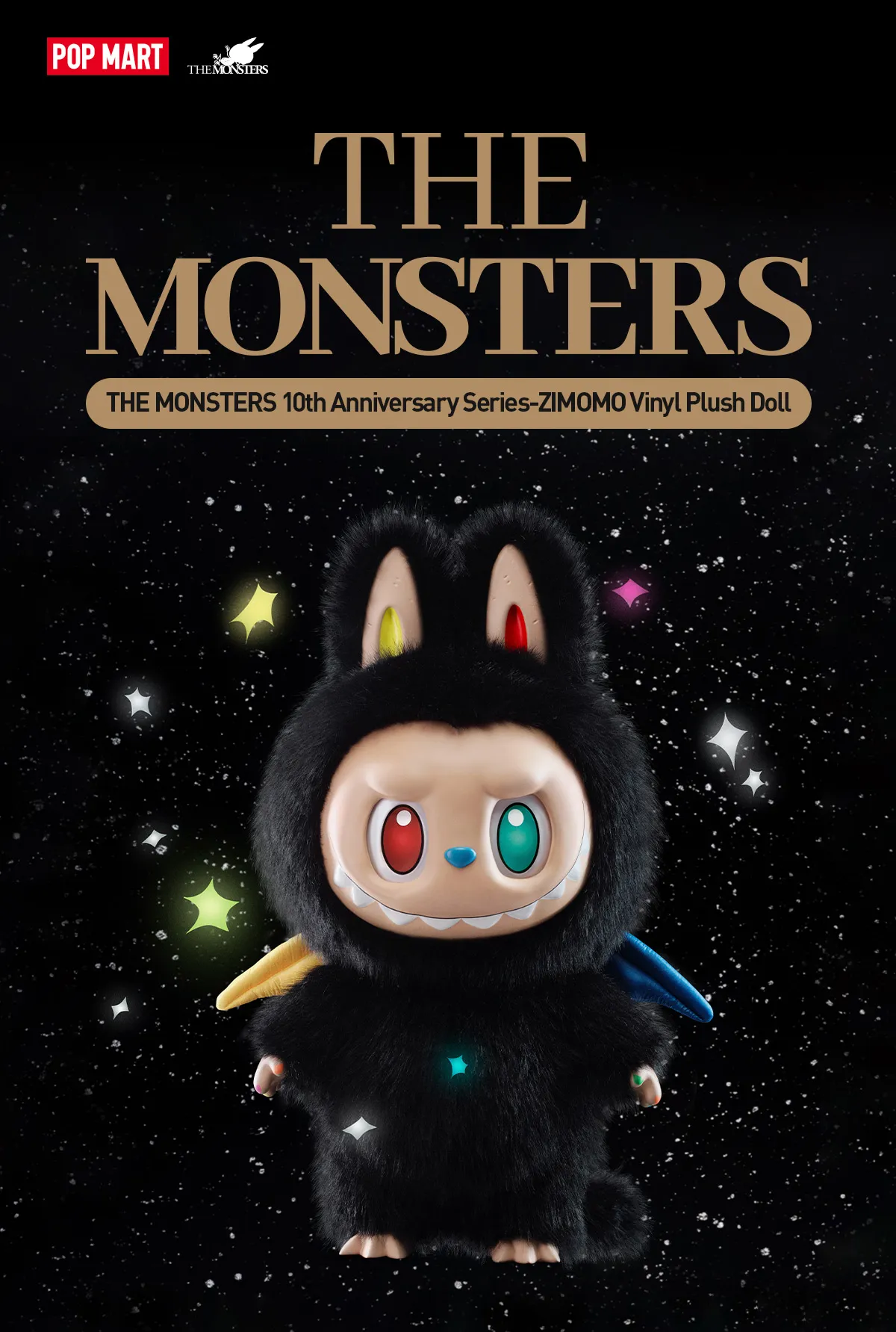 THE MONSTERS 10th Anniversary Series-ZIMOMO Vinyl Plush Doll - POP