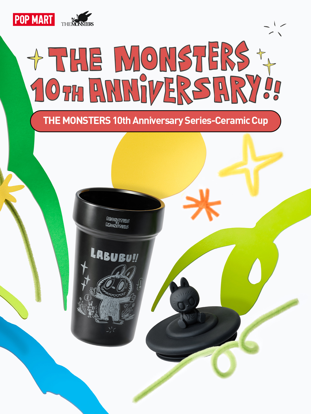 THE MONSTERS 10th Anniversary Series Ceramic Cup - POP MART