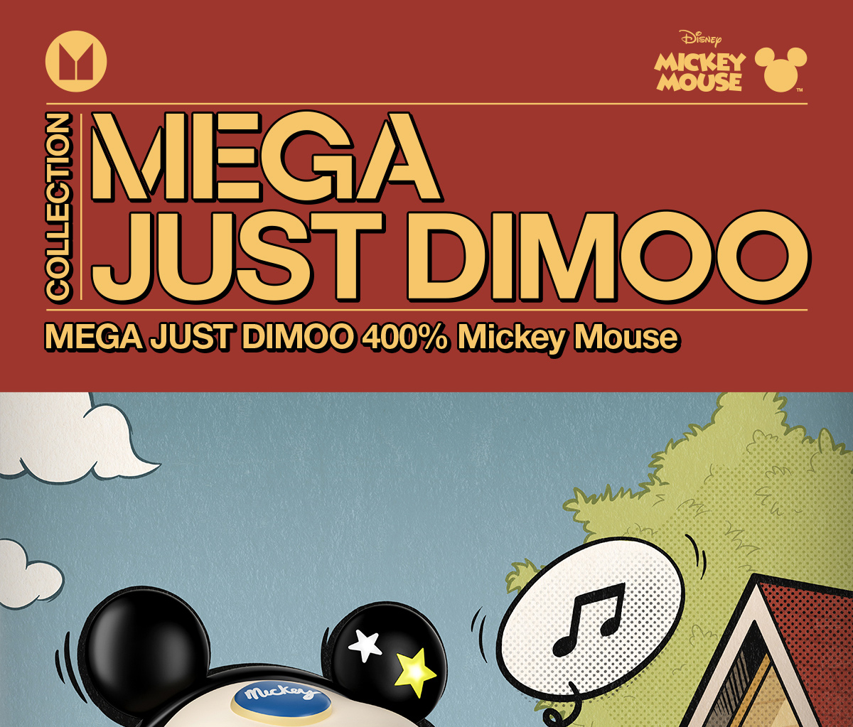 MEGA JUST DIMOO 400% Mickey Mouse - POP MART (Netherlands)