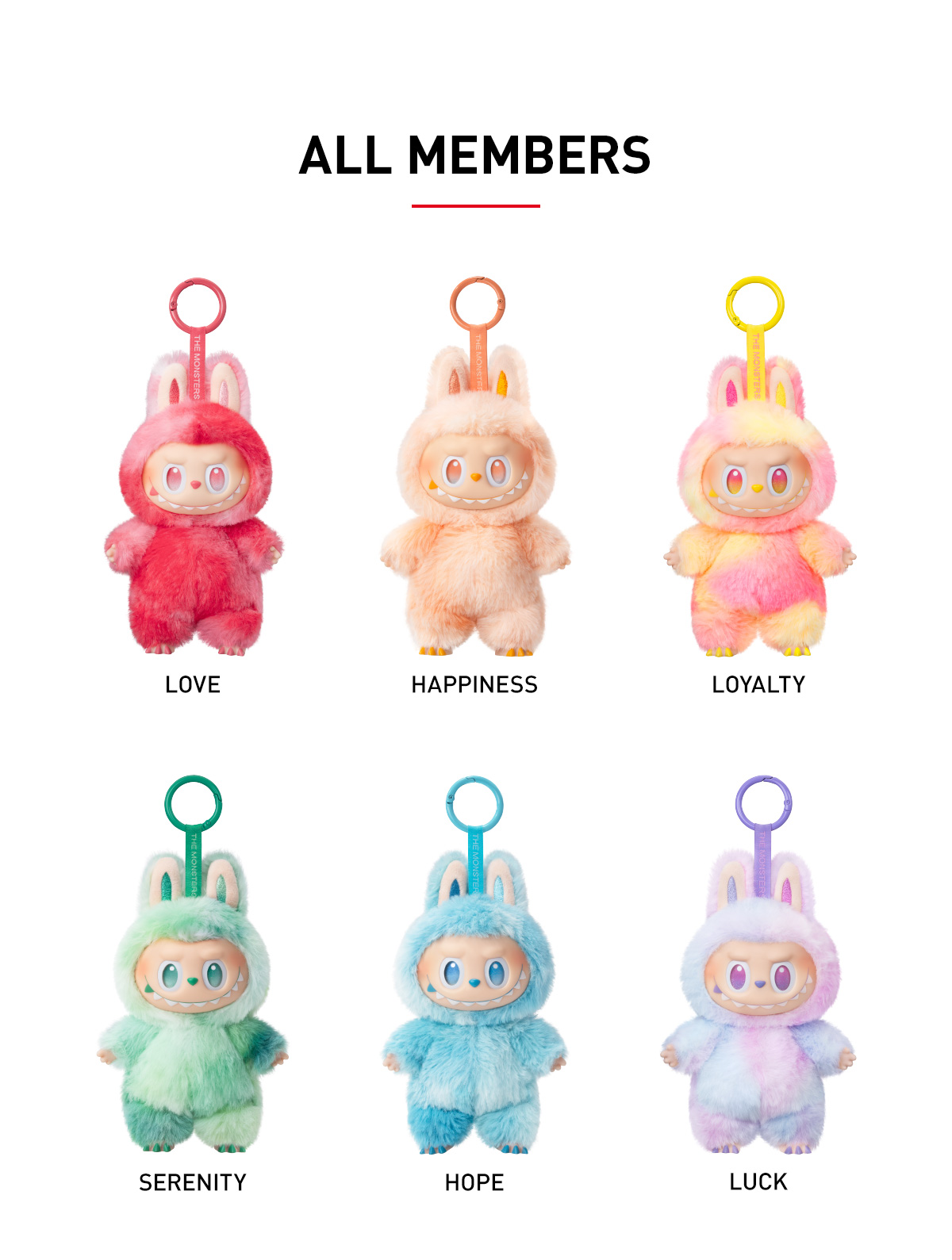 POP NOW:THE MONSTERS Big into Energy シリーズ ぬいぐるみペンダント