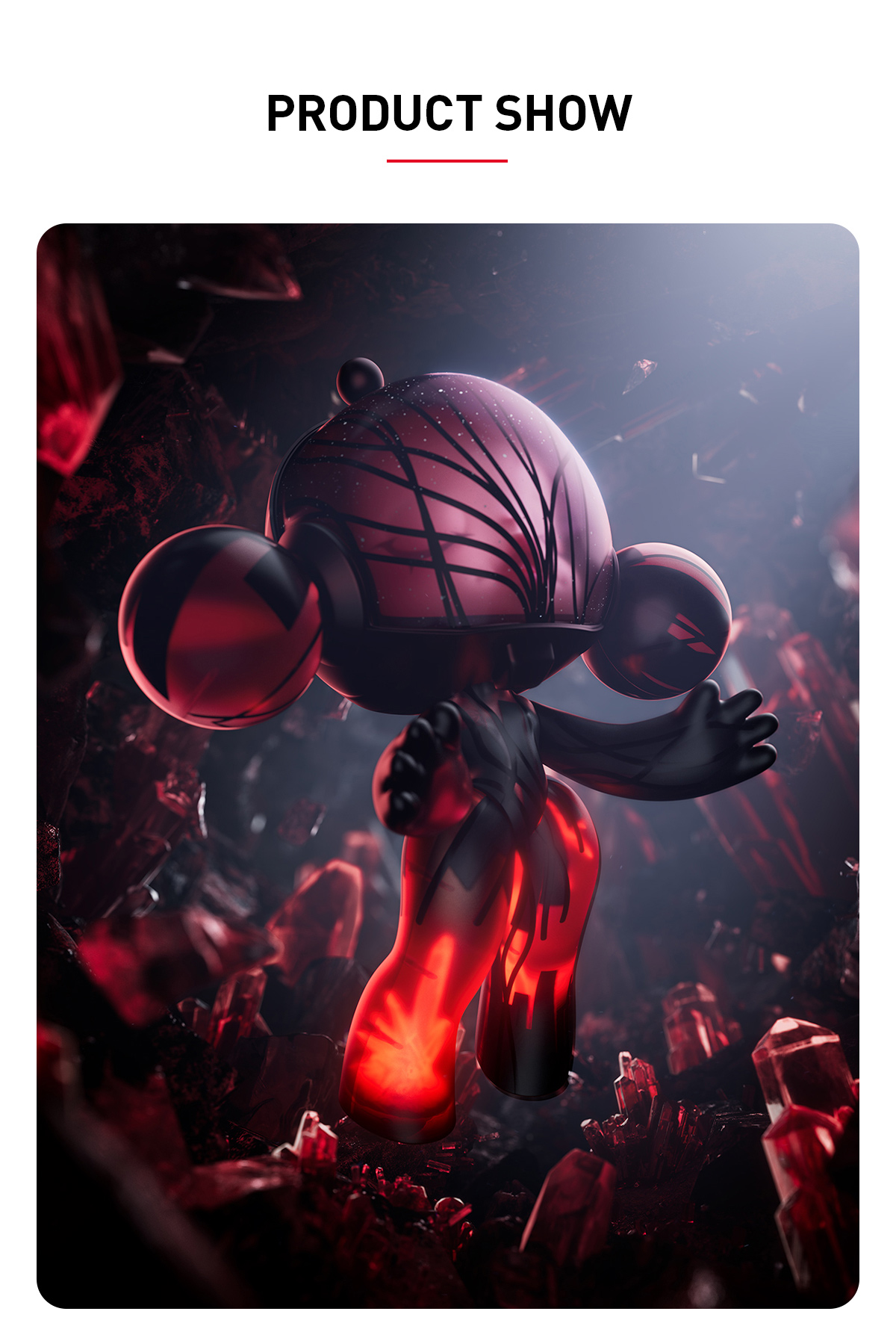 MEGA α SKULLPANDA 1000% Red Crystal - POP MART (Australia)