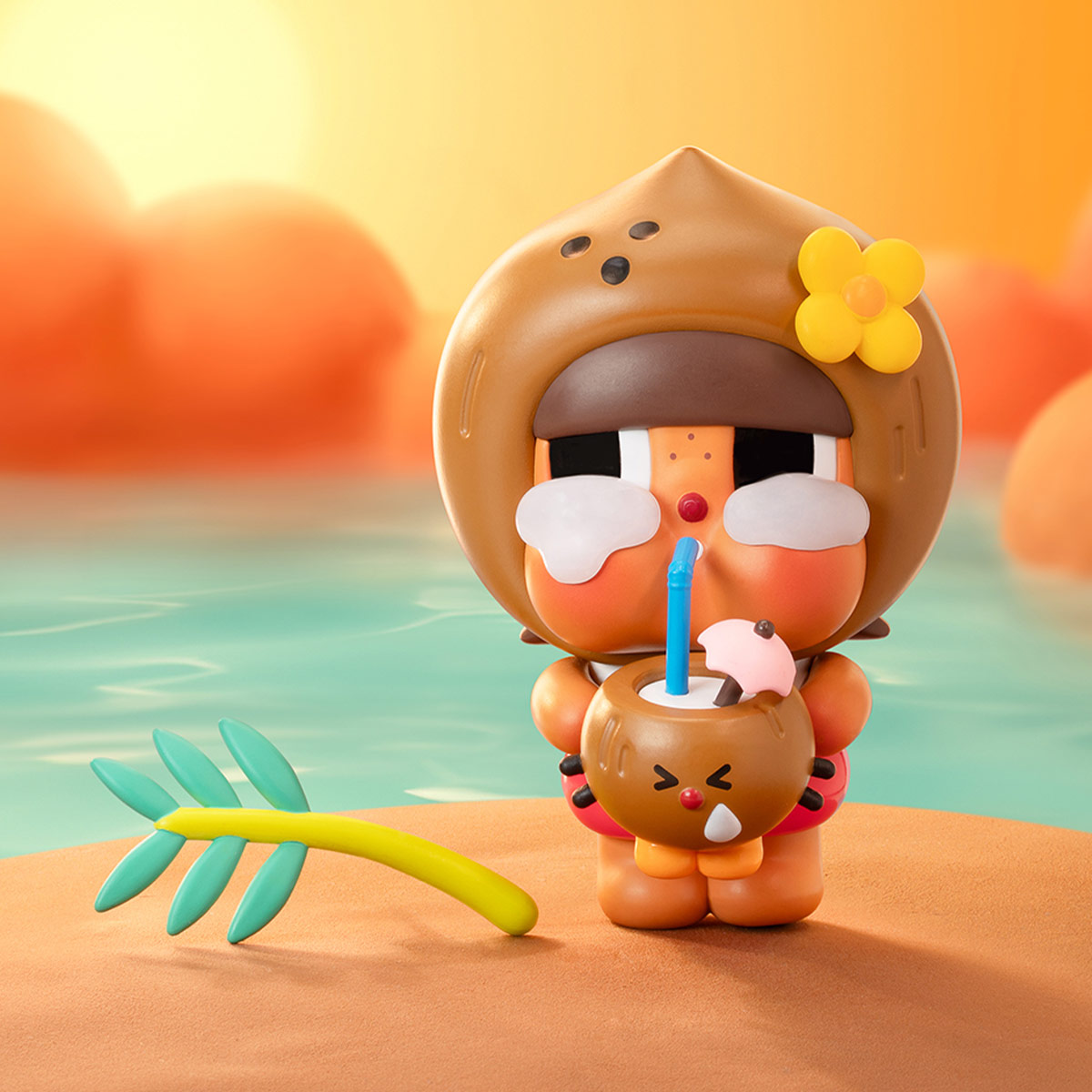 Crybaby Coconut フィギュア ブラウン - POP MART (Japan)