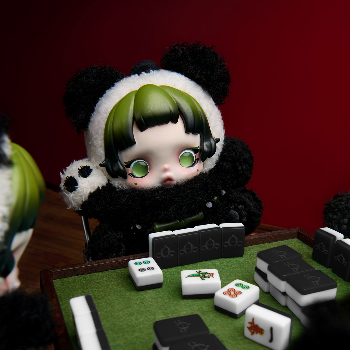 SKULLPANDA Lazy Panda Plush Doll Pendant - POP MART (Denmark)