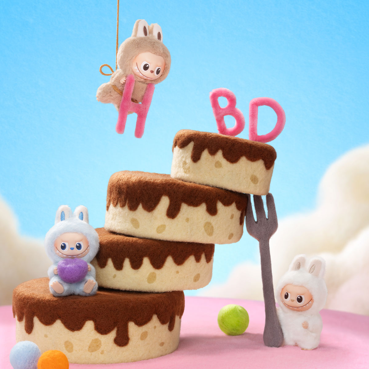 THE MONSTER PIN FOR LOVE シリーズぬいぐるみペンダント(A-M) - POP