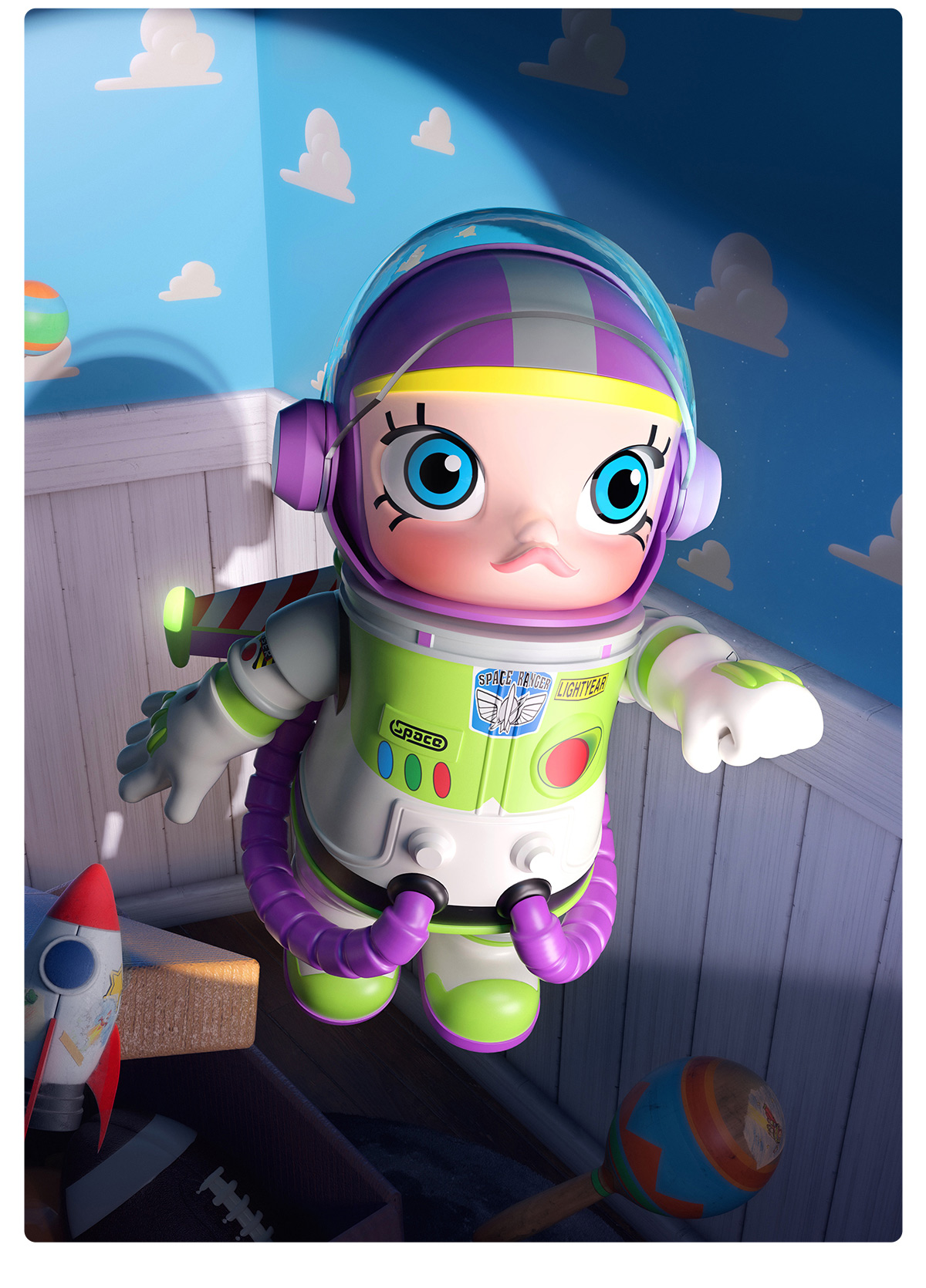 MEGA SPACE MOLLY 400% Buzz Lightyear - POP MART (Singapore)