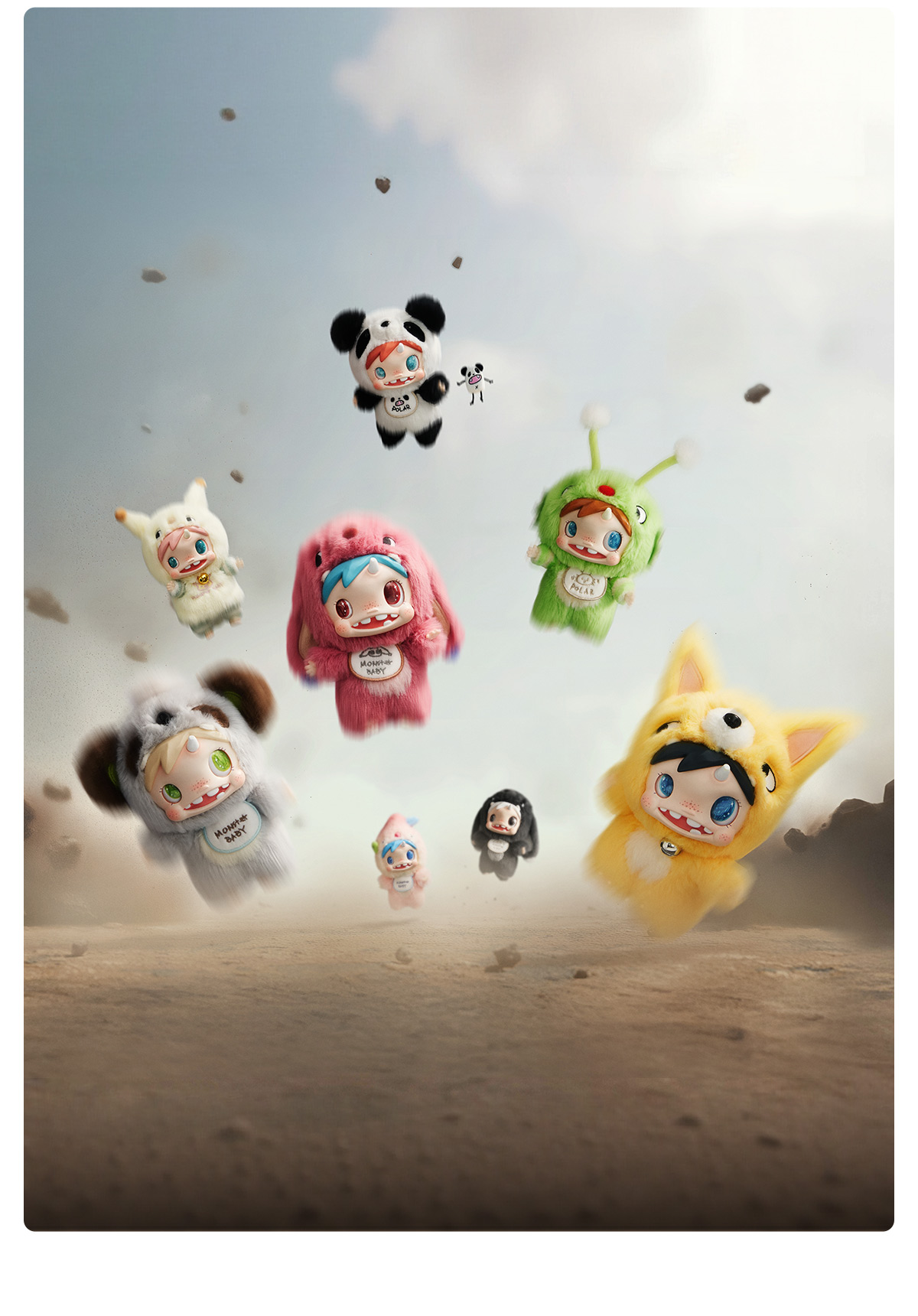 POLAR-Monster Baby Collection Series Plush Pendant Ver.1 - POP