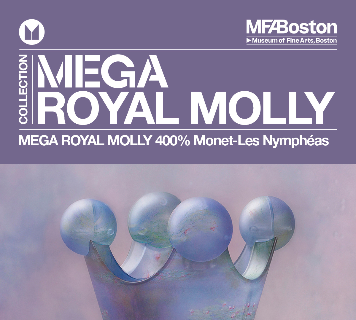 MEGA ROYAL MOLLY 400% Monet-Les Nymphéas - POP MART (Thailand)