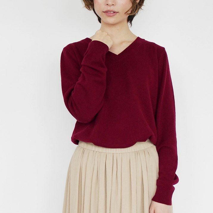 カシミヤ100％Vネックセーター | Milestone公式オンラインストア