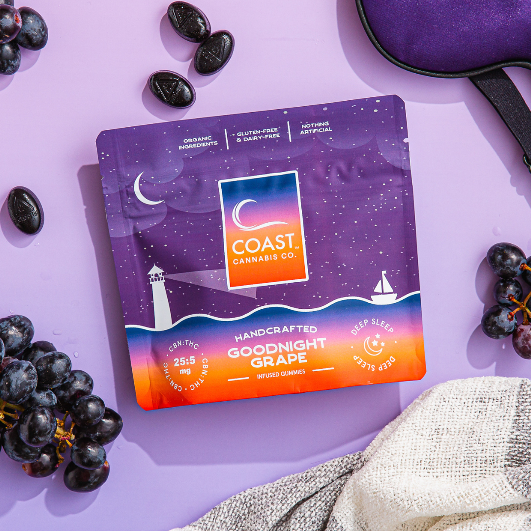 Shop Coast Cannabis Co. - Goodnight Grape (I) Gummies (4.39mg THC