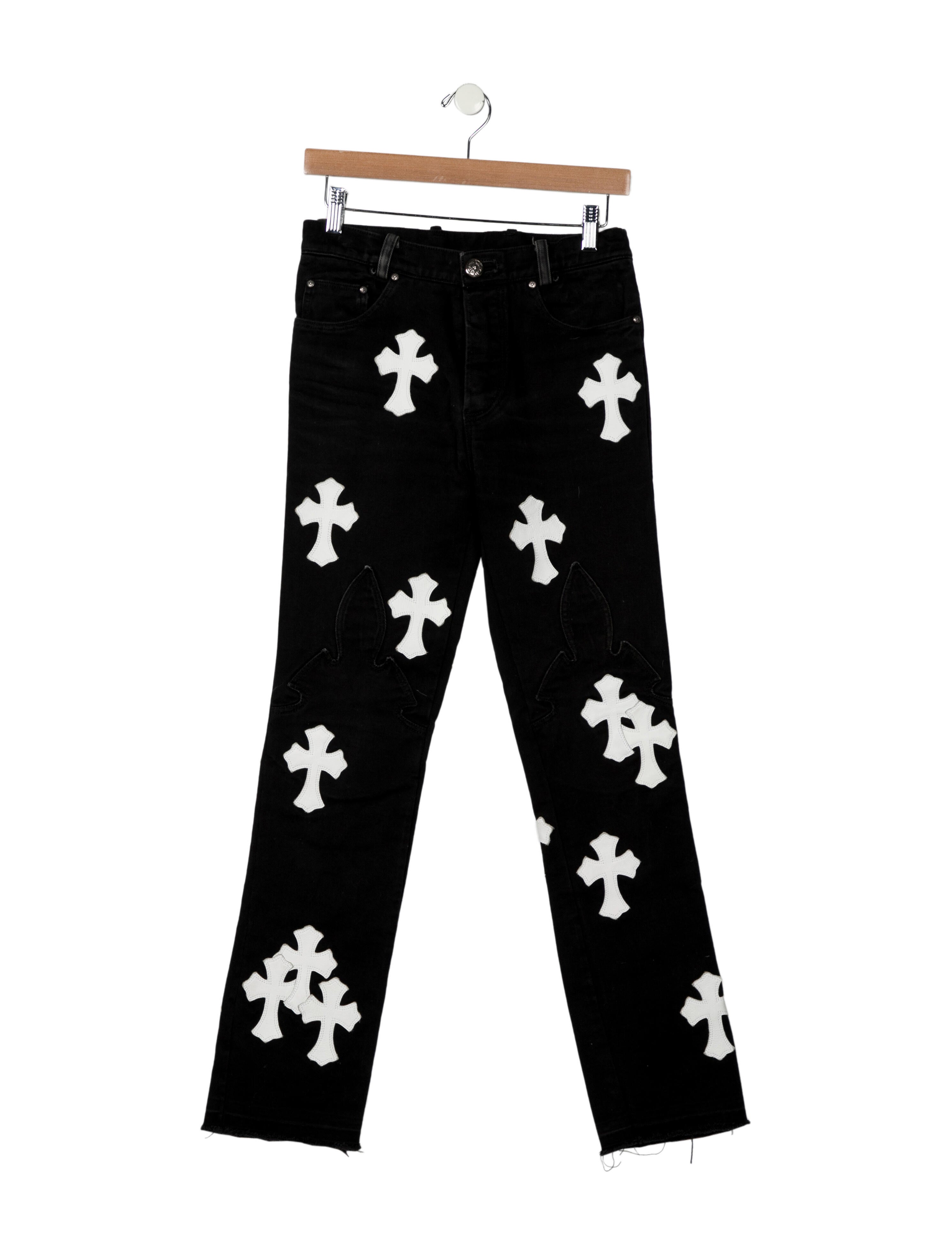 Chrome Hearts Mid-Rise Straight Leg Jeans - Black, 9.75