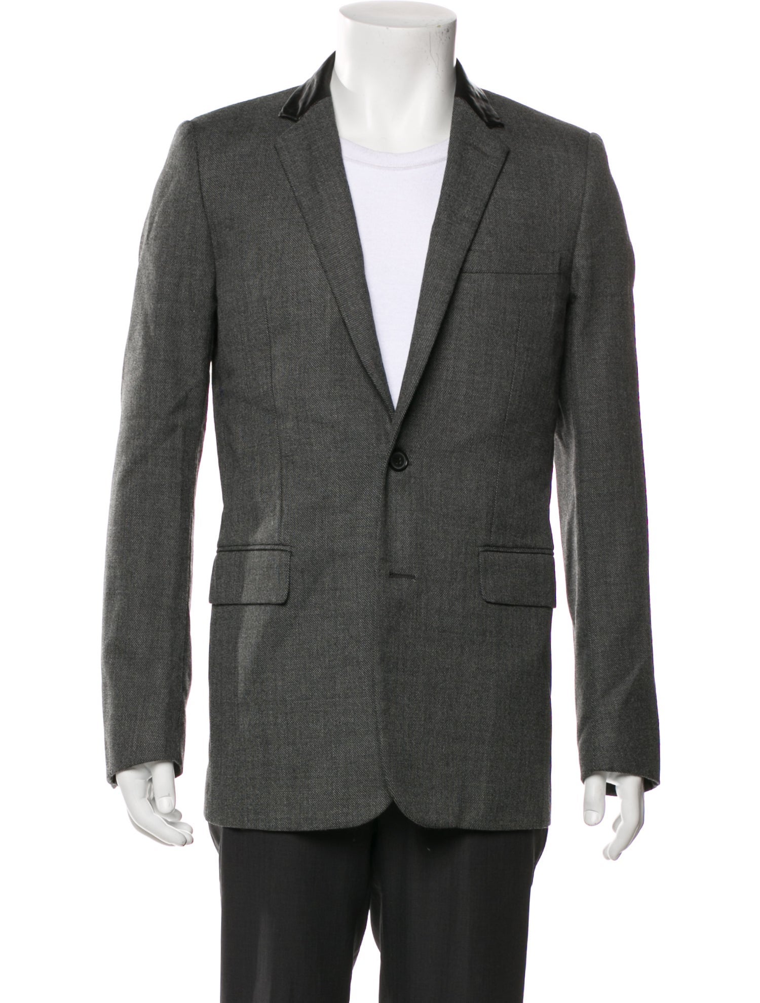 Dior Homme 2008 Houndstooth Print Jacket - Grey Outerwear