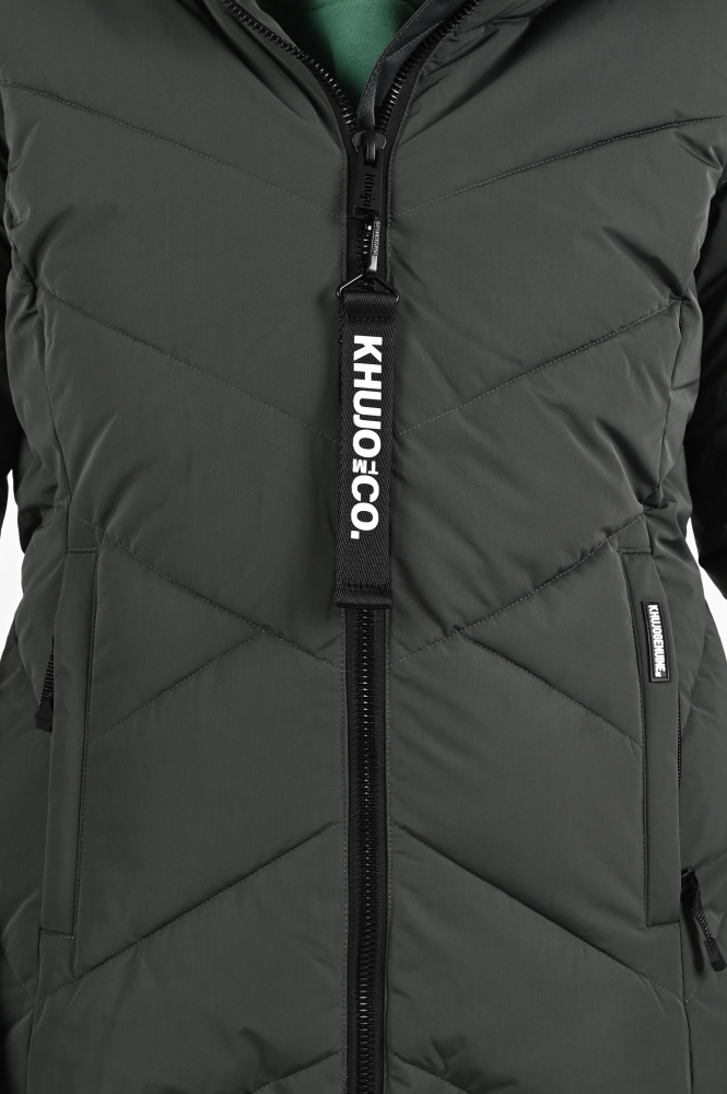 Khujo Darka2 jas / mantel Groen | Jeroen Beekman damesmode