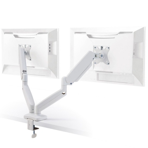 モニターアーム デュアル ガス式 ホワイト | ダンボール・梱包資材