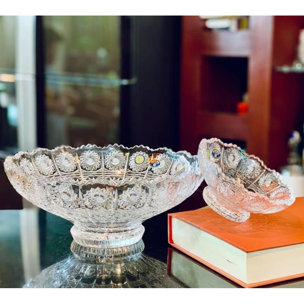 BOHEMIA ボヘミア クリスタル コンポート デザート椀 フルーツボウル