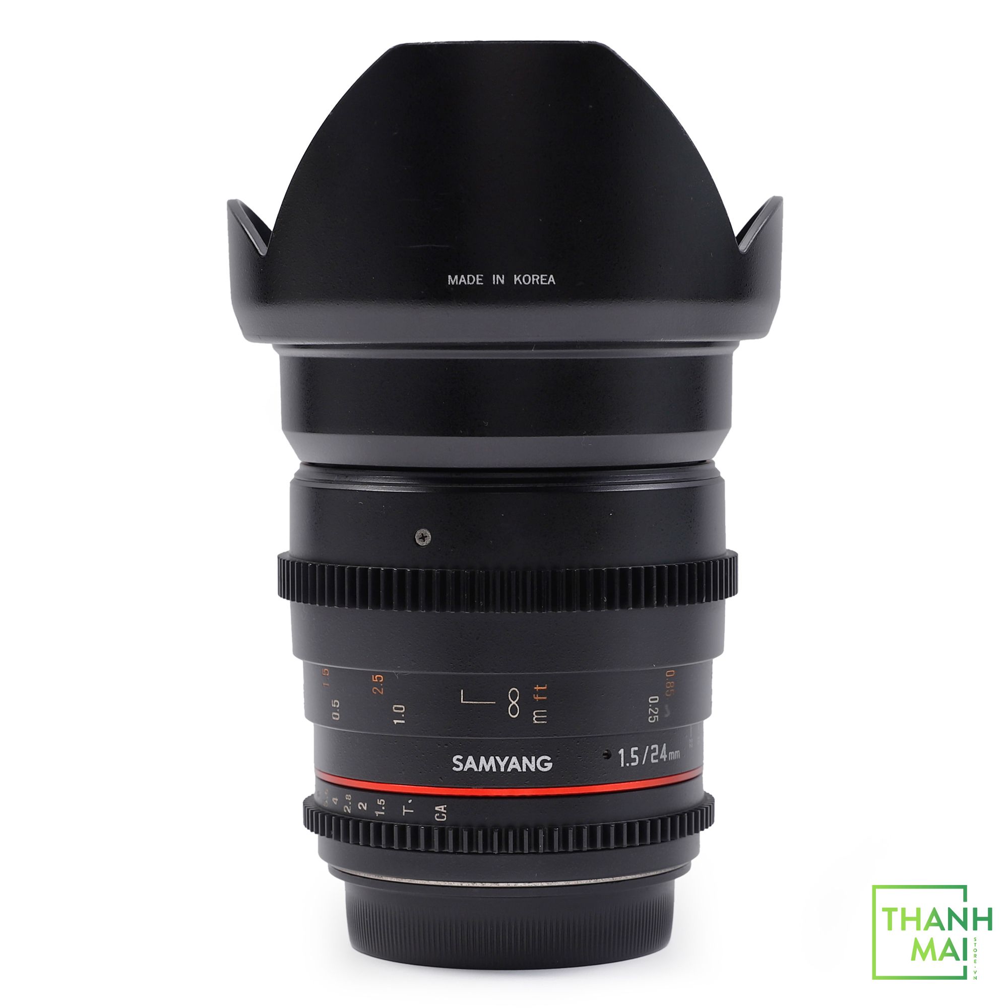Ống Kính Samyang 24mm T1.5 VDSLR ED AS IF UMC II For Canon - Thanh