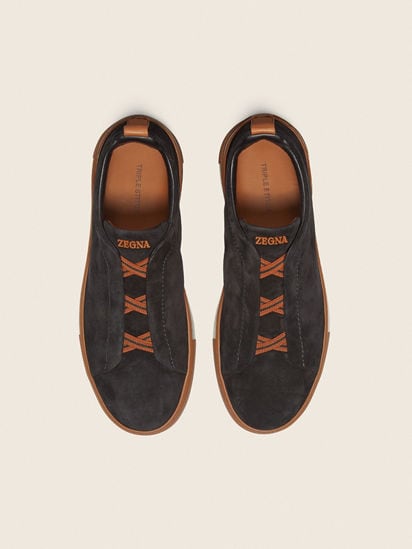 Black Suede Triple Stitch™ Sneakers FW25 28331662 | Zegna US