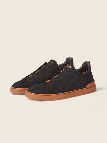 Black Suede Triple Stitch™ Sneakers FW25 28331662 | Zegna CA