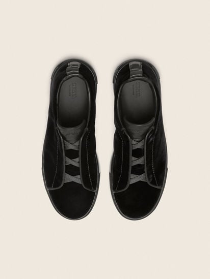 Black Velvet Triple Stitch™ Sneakers FW25 22361696 | Zegna US