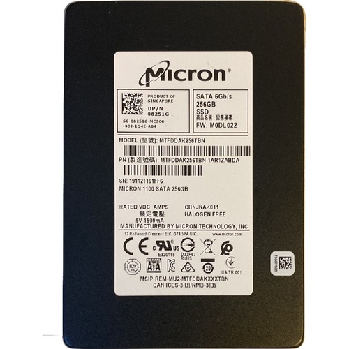 ③-W862-Micron SATA 256GB SSD 2.5 4点 ③-W862-Micron SATA 256GB