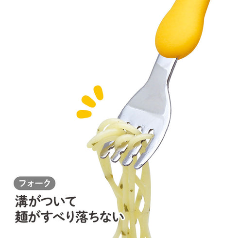 1歳ごろ～】フォーク&スプーンmini オレンジ&チェリー 口の小さな