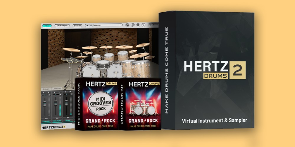 Hertz Instruments「Hertz Drums Rock Bundle」まるで本物のドラマーが