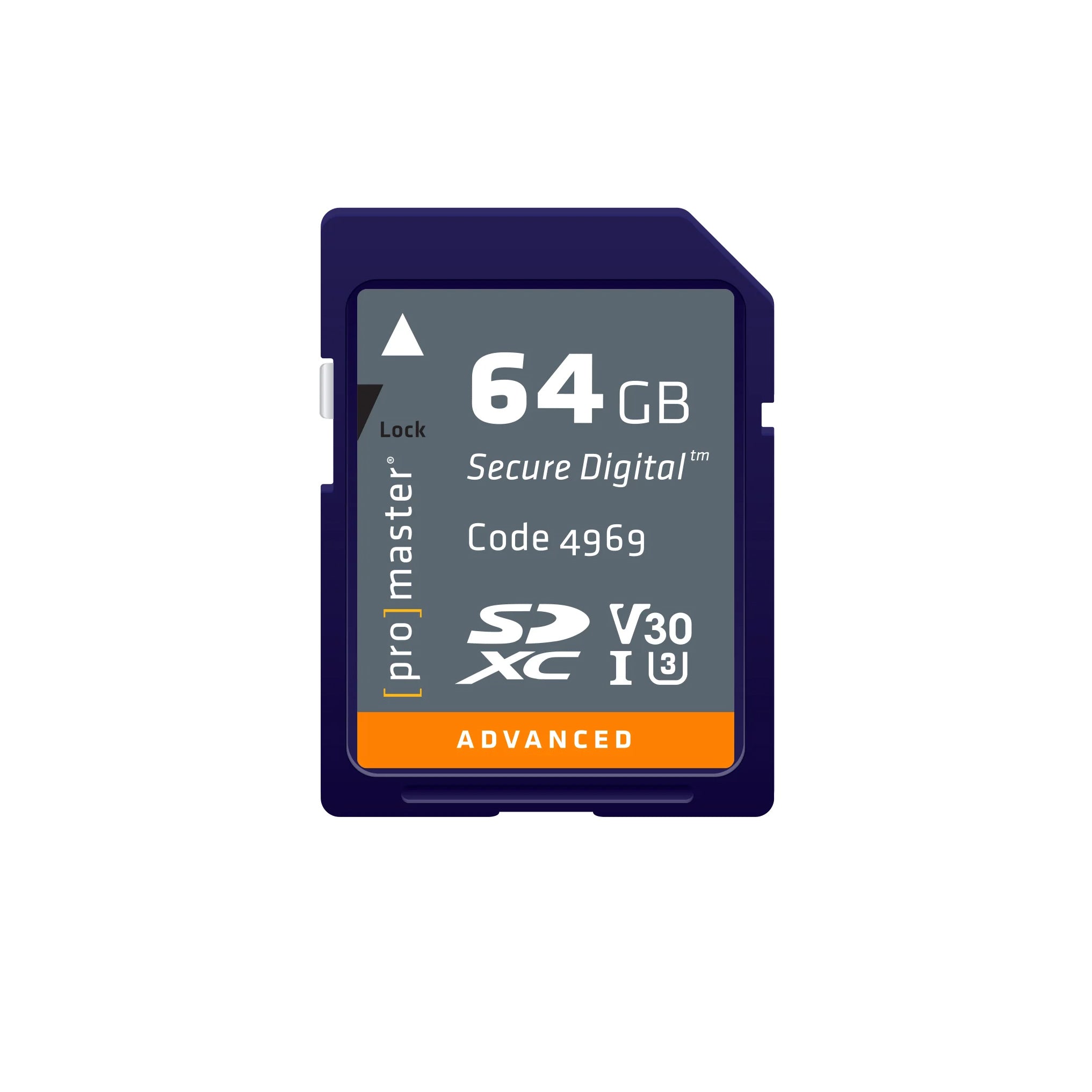 SDXC 64GB Advanced UHS-I V30 Memory Card – ProMaster