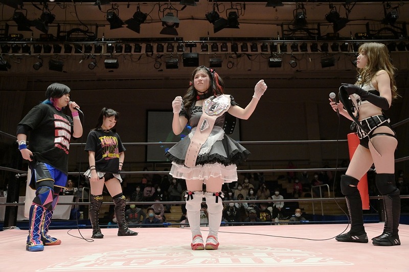 東京女子】プリンセスタッグ王座奪取のNEO美威獅鬼軍に舞海魅星&鈴芽が