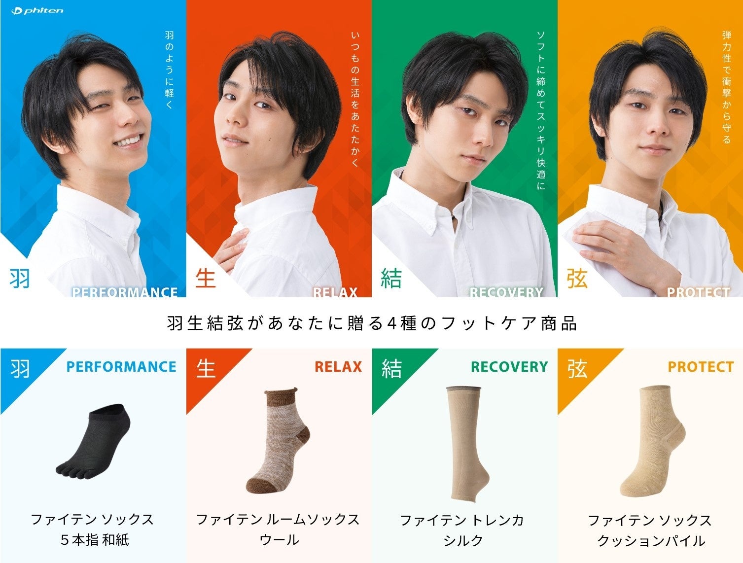 羽生結弦選手の名前をコンセプトにした4種のフットケア商品 5月9日(木