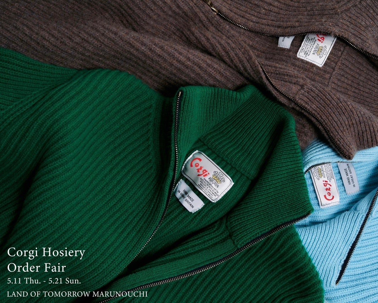 Corgi コーギー ジーロンメランジセーター Corgi】カシェート別注6plyジーロンラムズウールノルディック柄