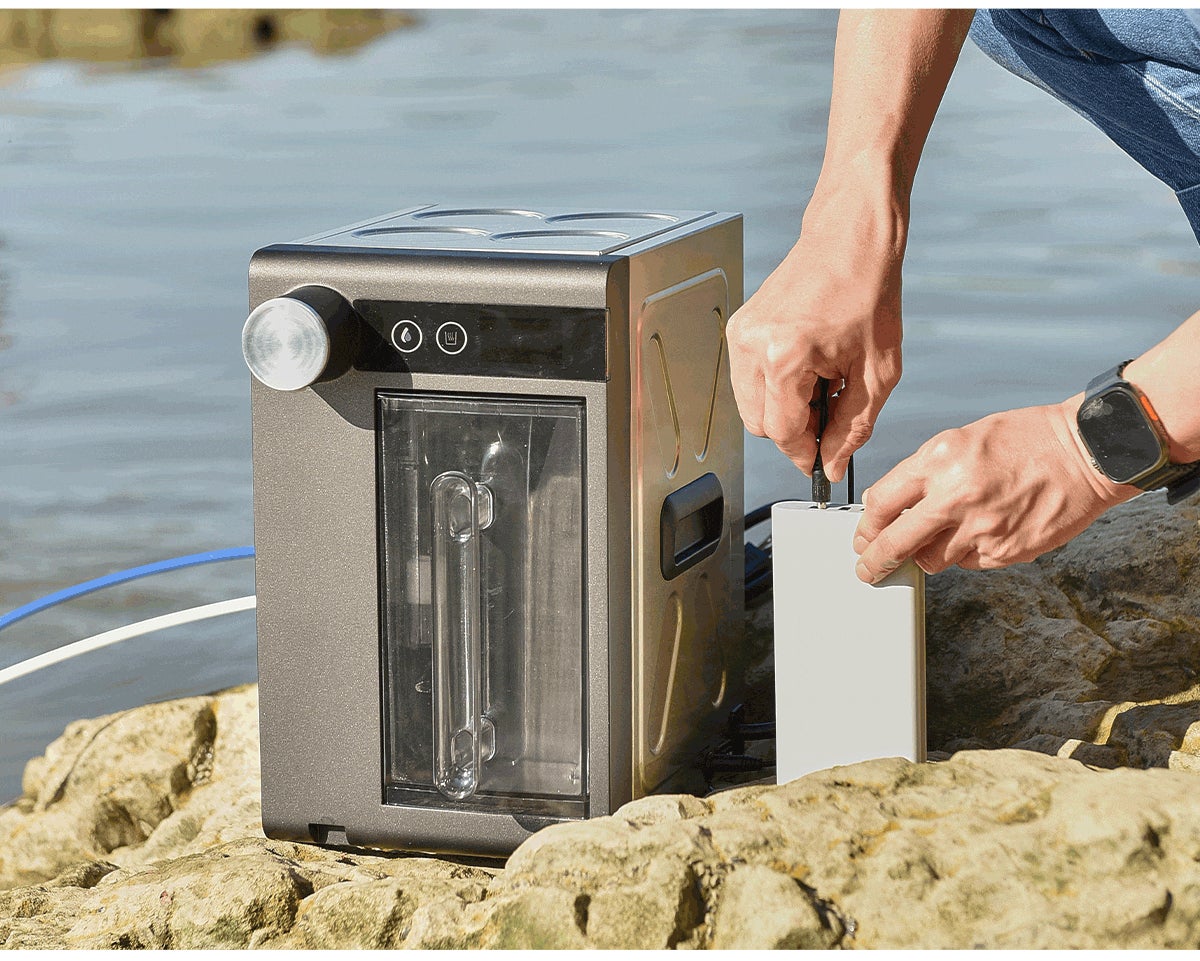 アウトドアでの水不足を解消する、ポータブル大型浄水器「SOLEMOOD