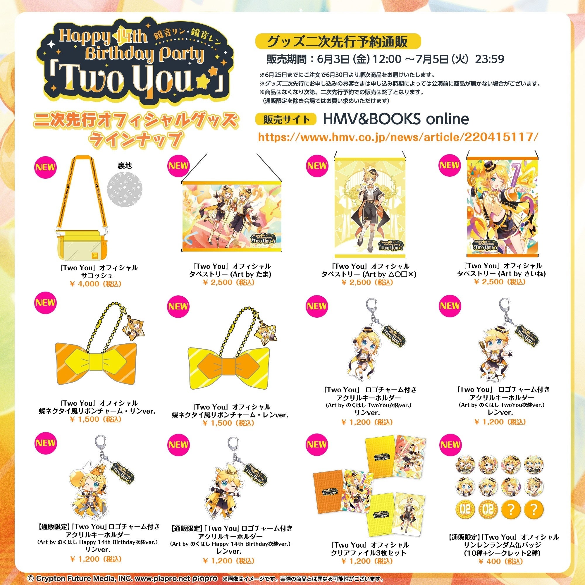 鏡音リン 鏡音レン オンリーライブ TWO YOU オフィシャル法被 Two You