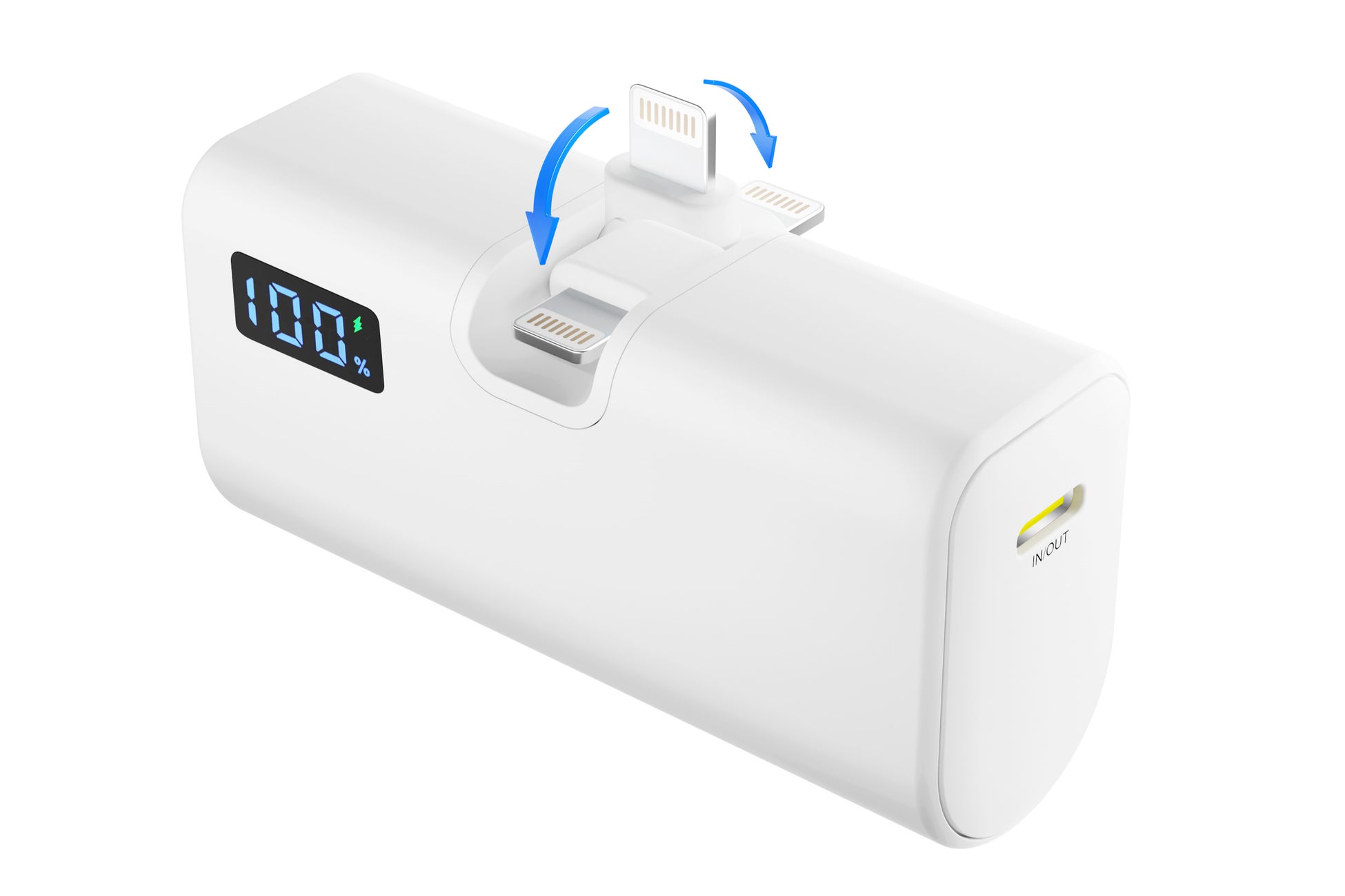 新商品】大好評発売中の「180°回転コネクター直挿しモバイルバッテリー