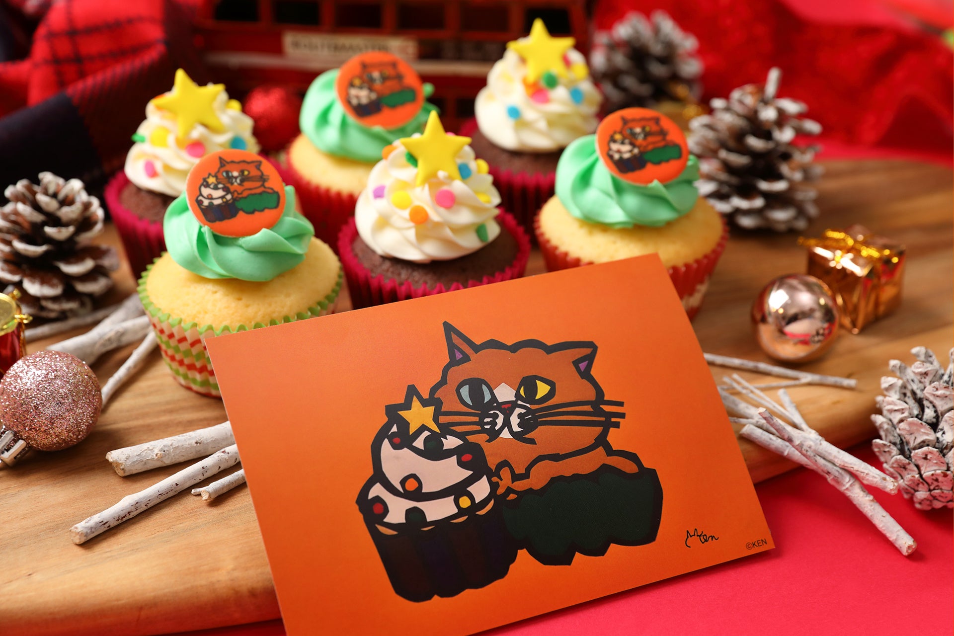 小学生切り絵クリエイター「KEN」さんとの初コラボカップケーキを11月